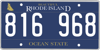 RI license plate 816968