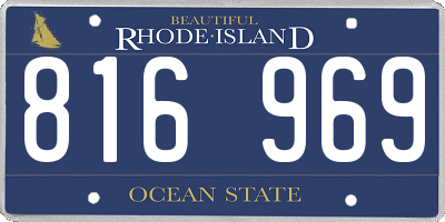 RI license plate 816969