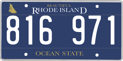 RI license plate 816971