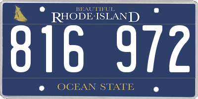 RI license plate 816972