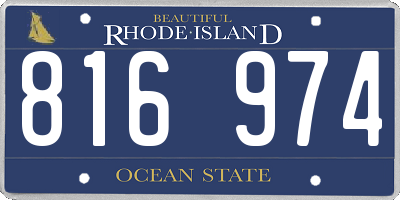 RI license plate 816974