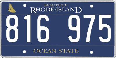RI license plate 816975