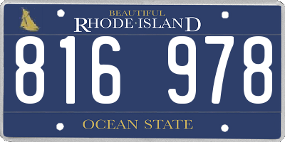 RI license plate 816978