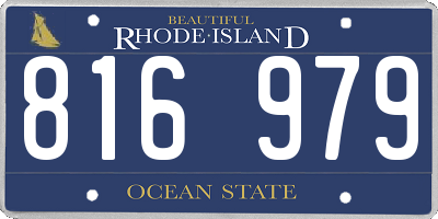 RI license plate 816979
