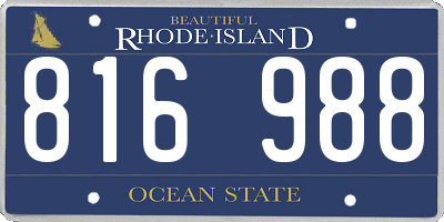 RI license plate 816988