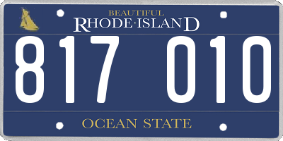 RI license plate 817010