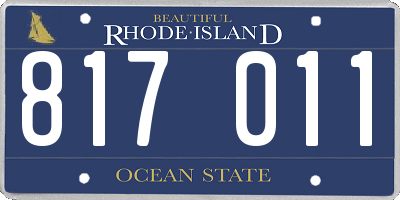 RI license plate 817011