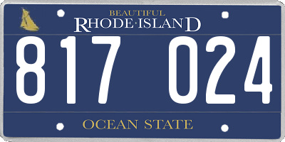 RI license plate 817024