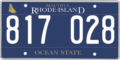 RI license plate 817028