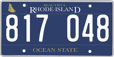 RI license plate 817048