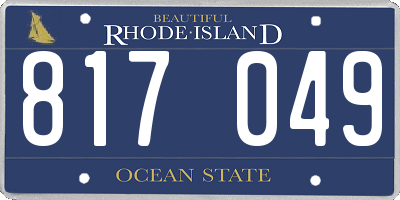 RI license plate 817049