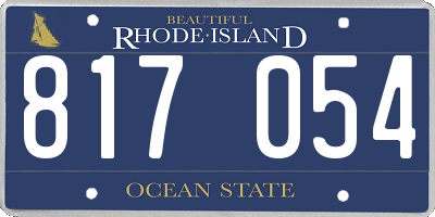 RI license plate 817054