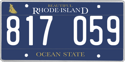 RI license plate 817059