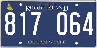 RI license plate 817064