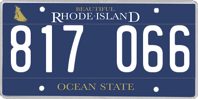 RI license plate 817066