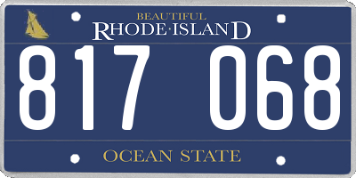 RI license plate 817068