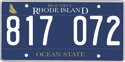 RI license plate 817072