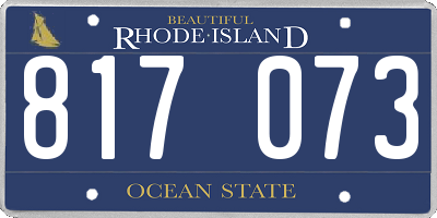 RI license plate 817073