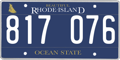 RI license plate 817076