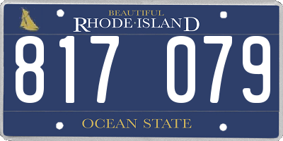 RI license plate 817079