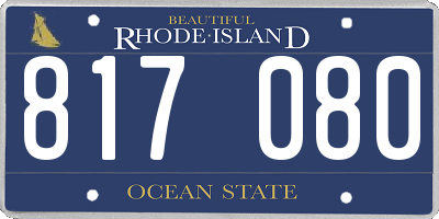 RI license plate 817080
