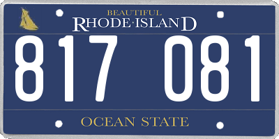 RI license plate 817081