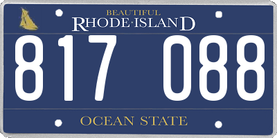 RI license plate 817088