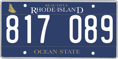 RI license plate 817089