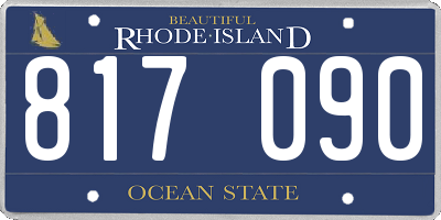 RI license plate 817090