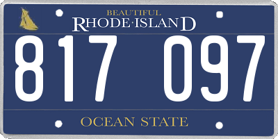 RI license plate 817097