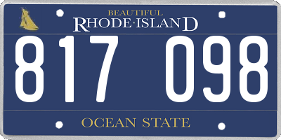 RI license plate 817098