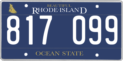 RI license plate 817099