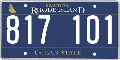 RI license plate 817101