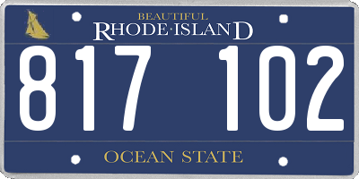 RI license plate 817102
