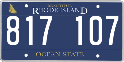 RI license plate 817107