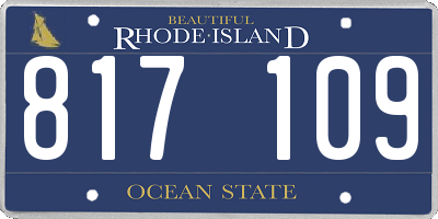 RI license plate 817109