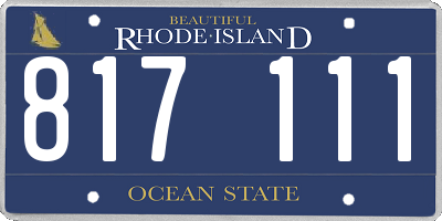 RI license plate 817111