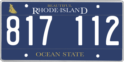 RI license plate 817112