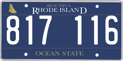 RI license plate 817116