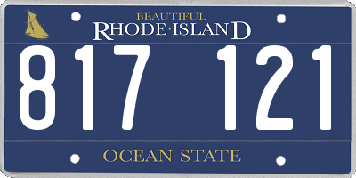 RI license plate 817121