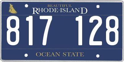 RI license plate 817128