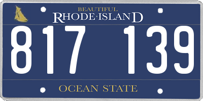 RI license plate 817139