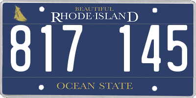 RI license plate 817145