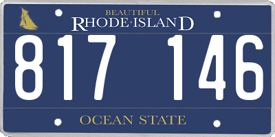 RI license plate 817146