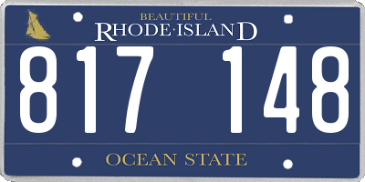 RI license plate 817148