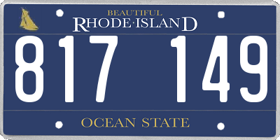 RI license plate 817149