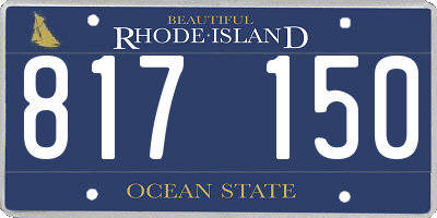 RI license plate 817150