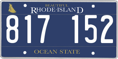 RI license plate 817152