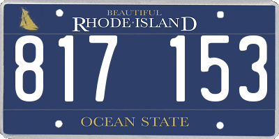 RI license plate 817153