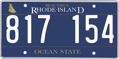 RI license plate 817154